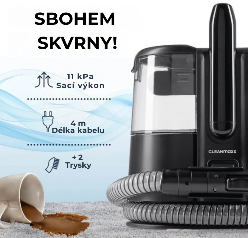 CLEANmaxx Ruční elektrický čistič koberců a čalounění PT-PRO 15177 1